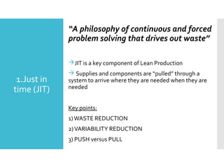 Just in time & Lean production | PPT