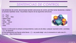 Visual basic presentación general sobre aspectos básicos | PPTX