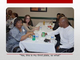 “Yes, this is my third plate, so what”
 