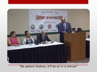 “Be patient Andrew, it’ll be on in a minute”
 