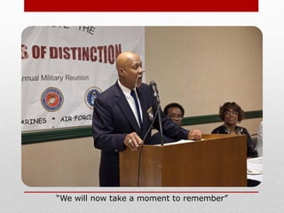 “We will now take a moment to remember”
 