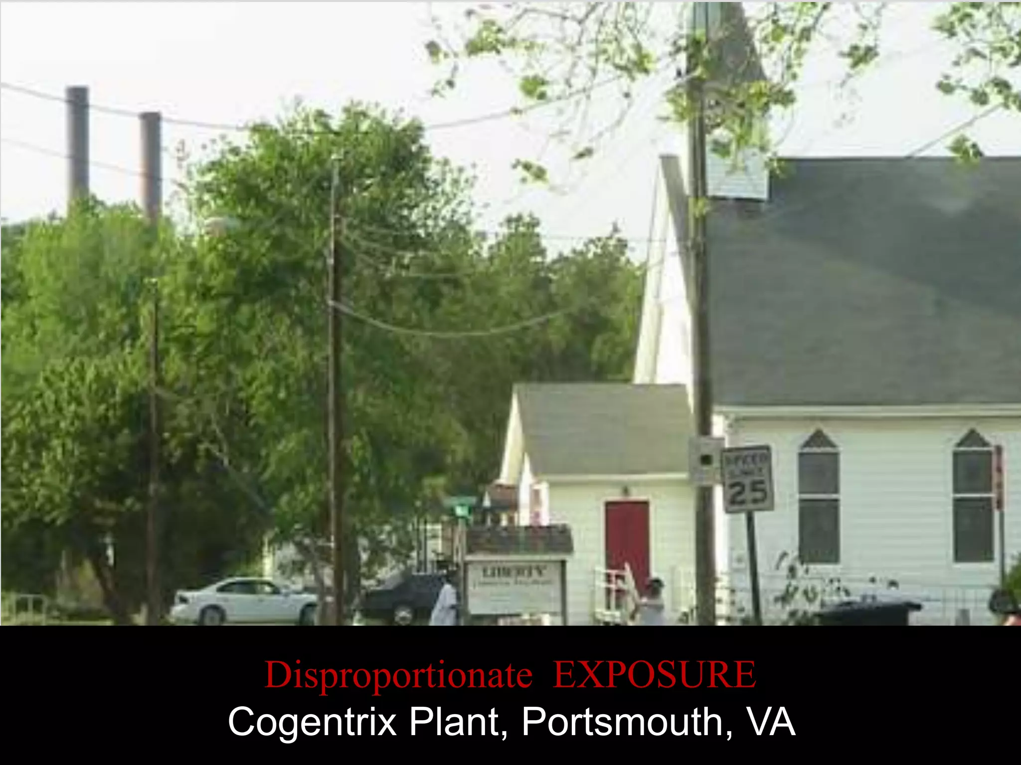 Disproportionate EXPOSURE
Cogentrix Plant, Portsmouth, VA
 