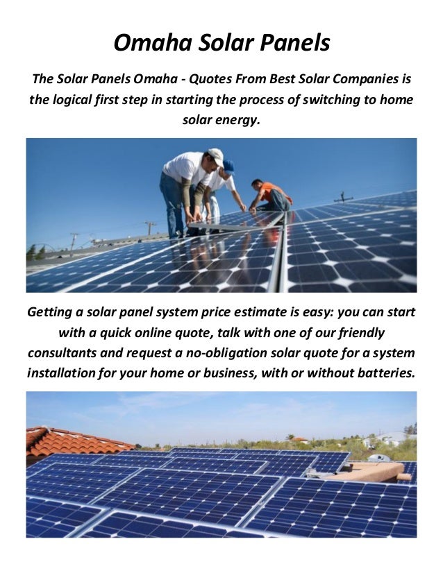 Solar Panels in Omaha Quotes From Best Solar Companies