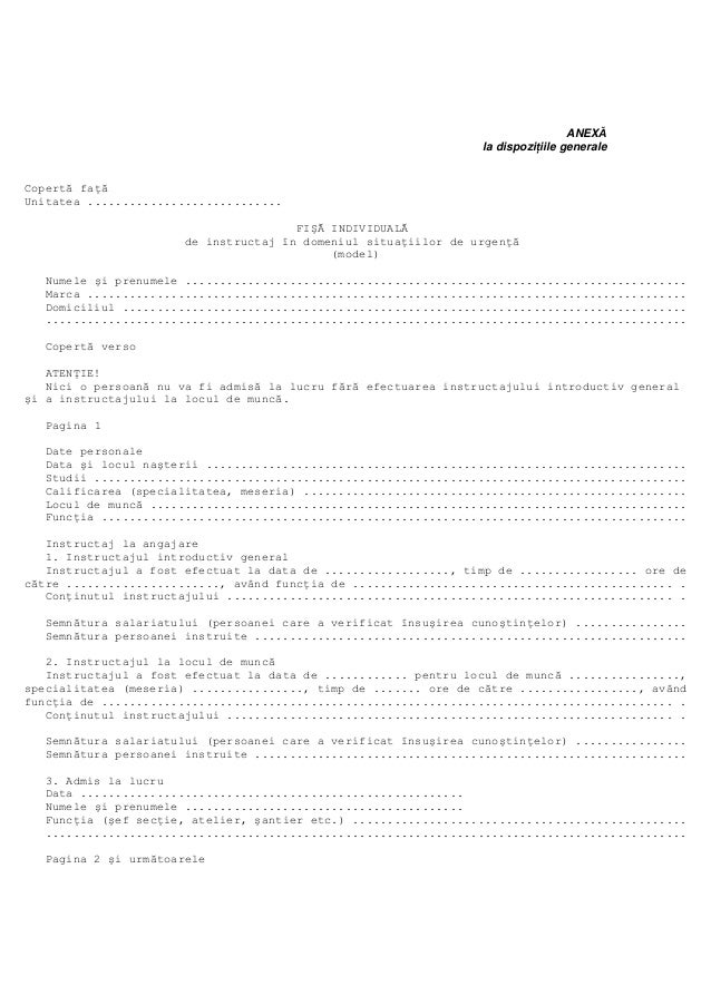 Ordinul M A I 712 Din 2005 Si O M A I 786 Din 2005 Instruire