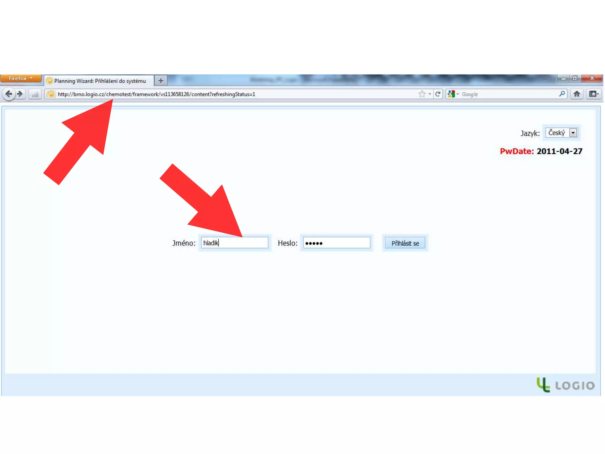 Login = Příjmení
Heslo = Jméno
Příklad:
tokac miroslav
Login a heslo
 