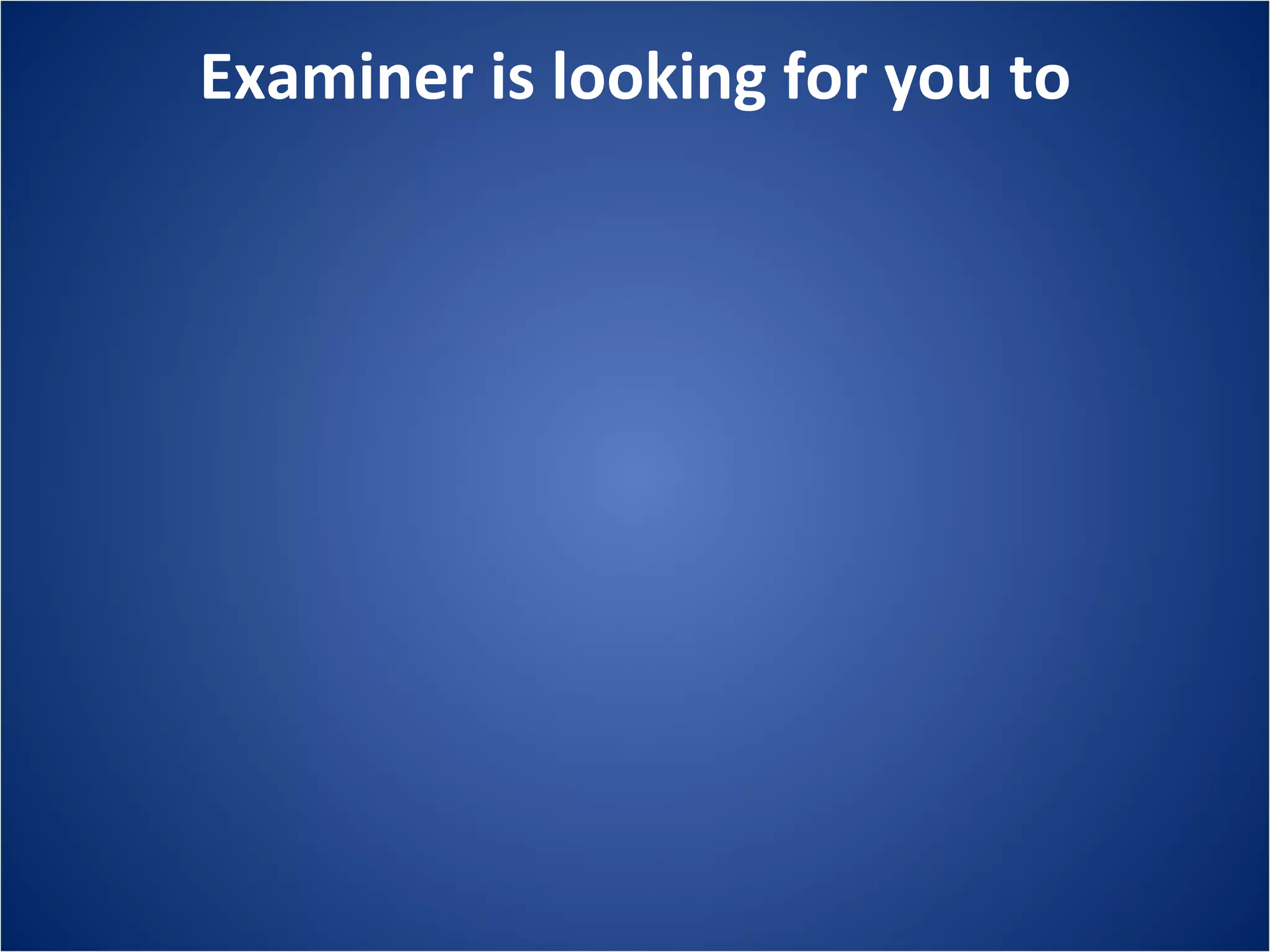 Examiner is looking for you to