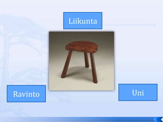 Liikunta




Ravinto              Uni
 