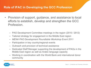 The Role of IFAC in Developing the Accounting Profession in the Gulf ...