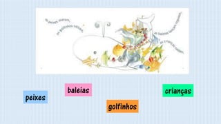 peixes
criançasbaleias
golfinhos
 