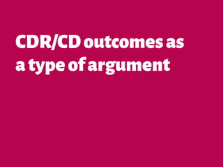 CDR/CDoutcomesas
atypeofargument
 