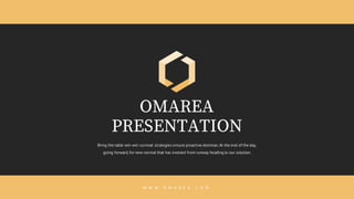 OMAREA
PRESENTATION
Bring the table win-win survival strategies ensure proactive dominan.At the end of the day,
going forward,for new normal that has evolved from runway heading to our solution.
W W W . O M A R E A . C O M
 