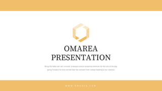 OMAREA
PRESENTATION
Bring the table win-win survival strategies ensure proactive dominan.At the end of the day,
going forward,for new normal that has evolved from runway heading to our solution.
W W W . O M A R E A . C O M
 