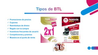 14
 Promociones de precios
 Cupones
 Reembolsos de dinero
 Regalo con la compra
 Incentivos frecuentes de usuario
 Competiciones y premios
 Muestra en el punto de venta
 