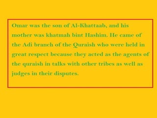 Omar ibn al khattaab