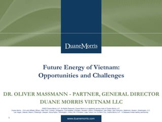 Dr. Oliver Massmann - Future Energy of Vietnam - Opportunities and