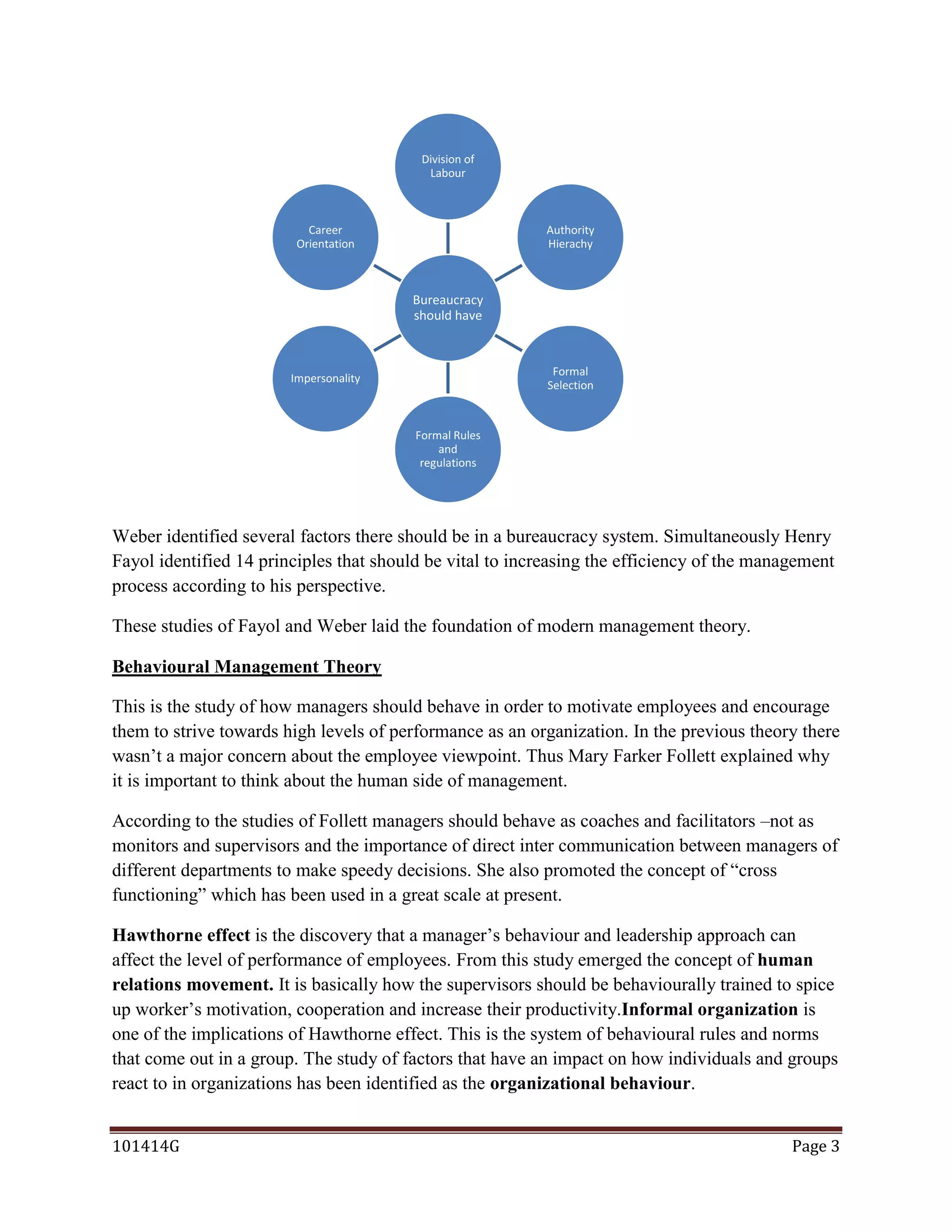 Evolution of Management Theory | DOCX