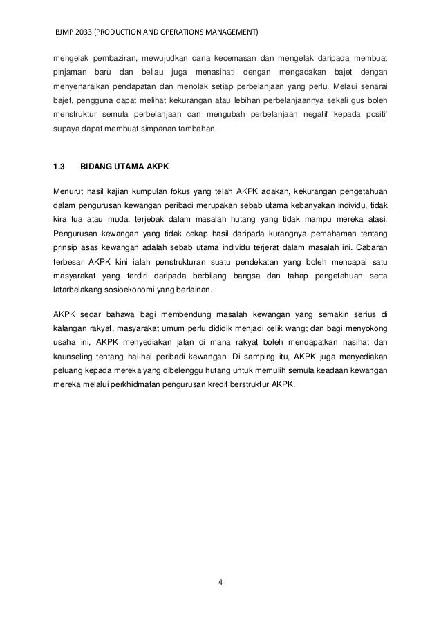 AKPK industri penasihat kewangan