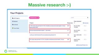OpenMind.com.ua
Подорожуй. Навчайся. Заробляй
Massive research :-)
 
