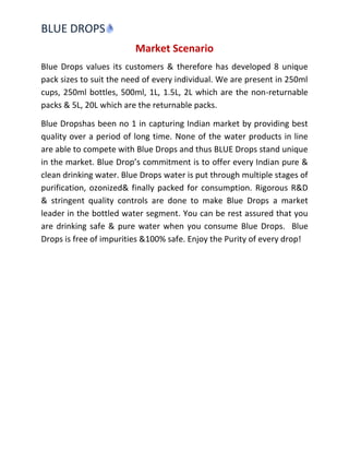 Om blue drops | DOCX | Advertising Industry | Industries