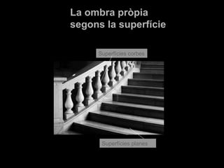 Superfícies corbes Superfícies planes La ombra pròpia segons la superfície 