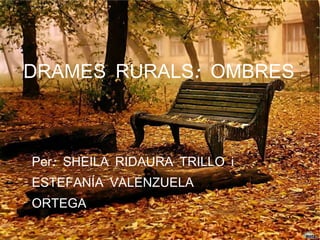 DRAMES RURALS: OMBRES Per: SHEILA RIDAURA TRILLO i ESTEFANÍA VALENZUELA ORTEGA 