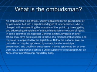 Ombudsman meaning