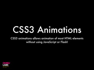 CSS3 Animations | PPT