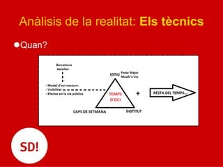 Anàlisis de la realitat: Els tècnics
l Quan?
 