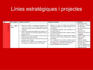 Línies estratègiques i projectes
 