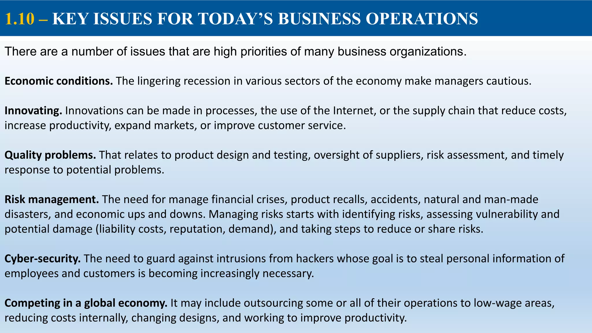 OPERATIONS MANAGEMENT chapter 1 | PPT