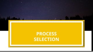 PROCESS
SELECTION
 