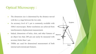 OPTICAL MICROSCOPY AND COORDINATE MEASURING MACHINE | PPTX