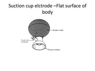 Suction cup elctrode –Flat surface of
body
 