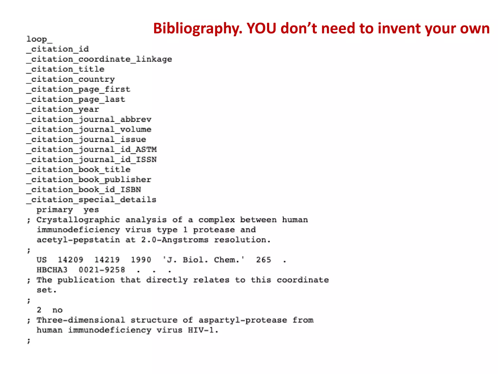 Bibliography. YOU don’t need to invent your own
 