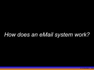 >> 0 >> 1 >> 2 >> 3 >> 4 >>
How does an eMail system work?
 