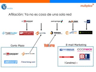 Afiliación: Ya no es cosa de una sola red E-mail Marketing Corto Plazo 