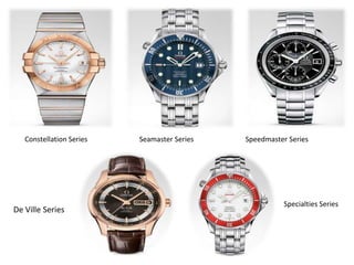 Constellation Series Seamaster Series Speedmaster Series
De Ville Series
Specialties Series
 