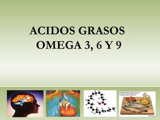 ACIDOS GRASOS
OMEGA 3, 6 Y 9
 