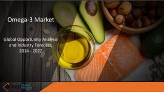 Global Opportunity Analysis
and Industry Forecast,
2014 - 2022
Omega-3 Market
 