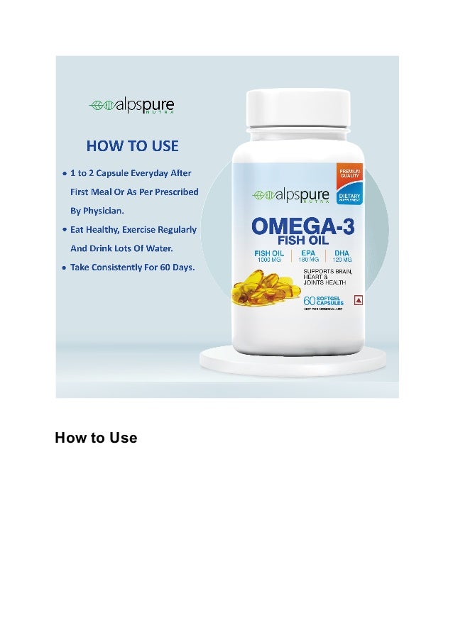 Omega 3 Fish Oil 1000mg with 180mg EPA and 120mg DHA, Softgel Capsules