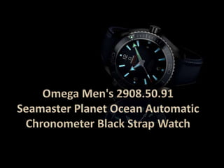 Omega Men's 2908.50.91 Seamaster Planet Ocean Automatic Chronometer Black Strap Watch 
