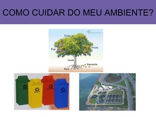 COMO CUIDAR DO MEU AMBIENTE?