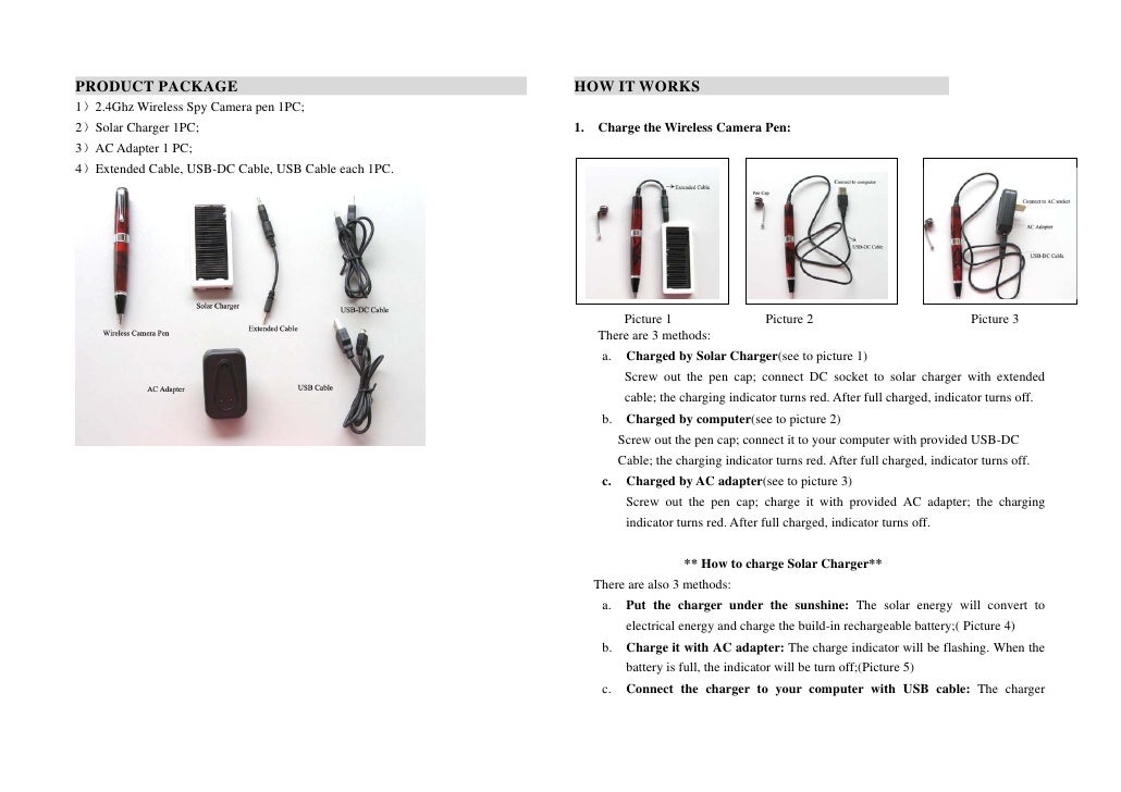 Camera Pen Users Manual
