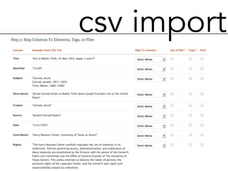 csv import
 