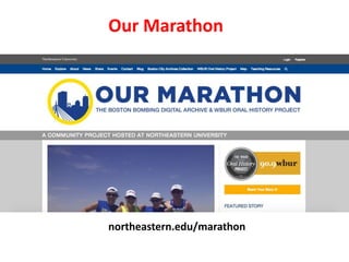 northeastern.edu/marathon
Our Marathon
 