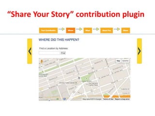 “Share Your Story” contribution plugin
 
