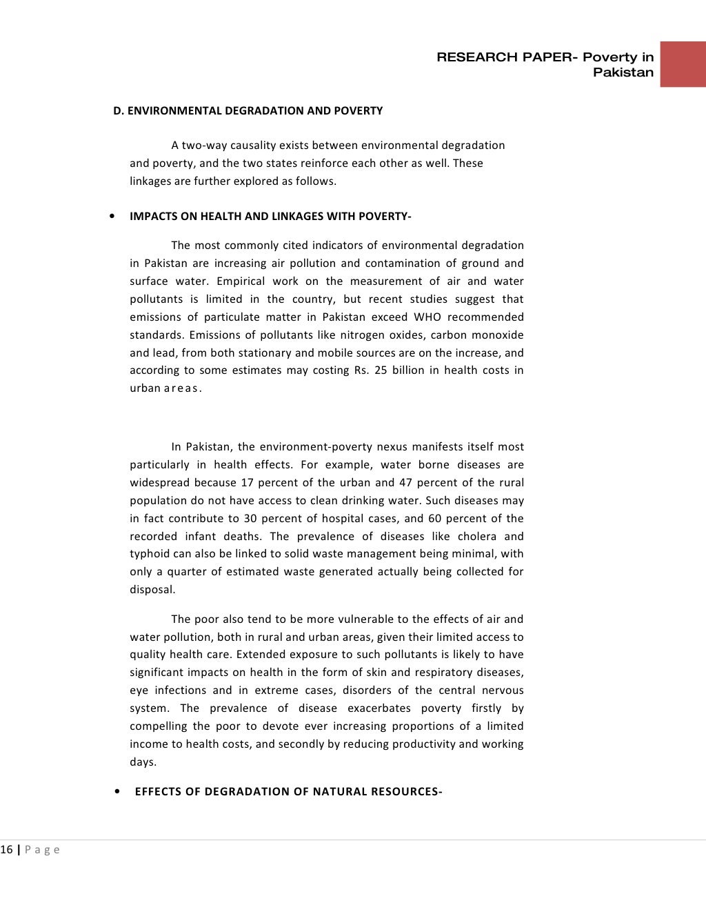 Essay on poverty in pakistan with outline image