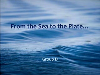 From the Sea to the Plate… Group D 