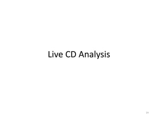Live CD Analysis




                   14
 