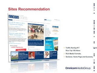 Sites Recommendation  Traffic Rankig #17  Costa Rica Top 100 Alexa Rich Media Formats. Sections: Home Page and Economy 